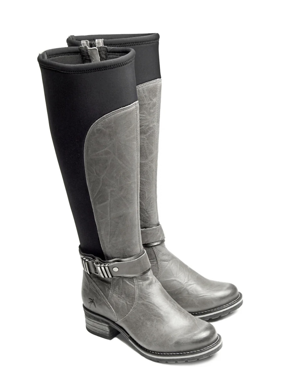Dromedaris Kody Knee High Leather & Neoprene Boots Size 40